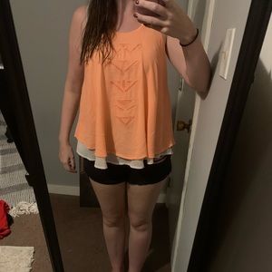 Orange Boho Tank Top